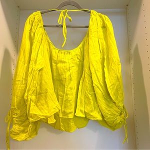 INC Paradise Call Blouse Size XL. New with tags. Color is Lime Shamrock.